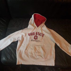 Ohio State Buckeyes White hoodie with Red Size Med